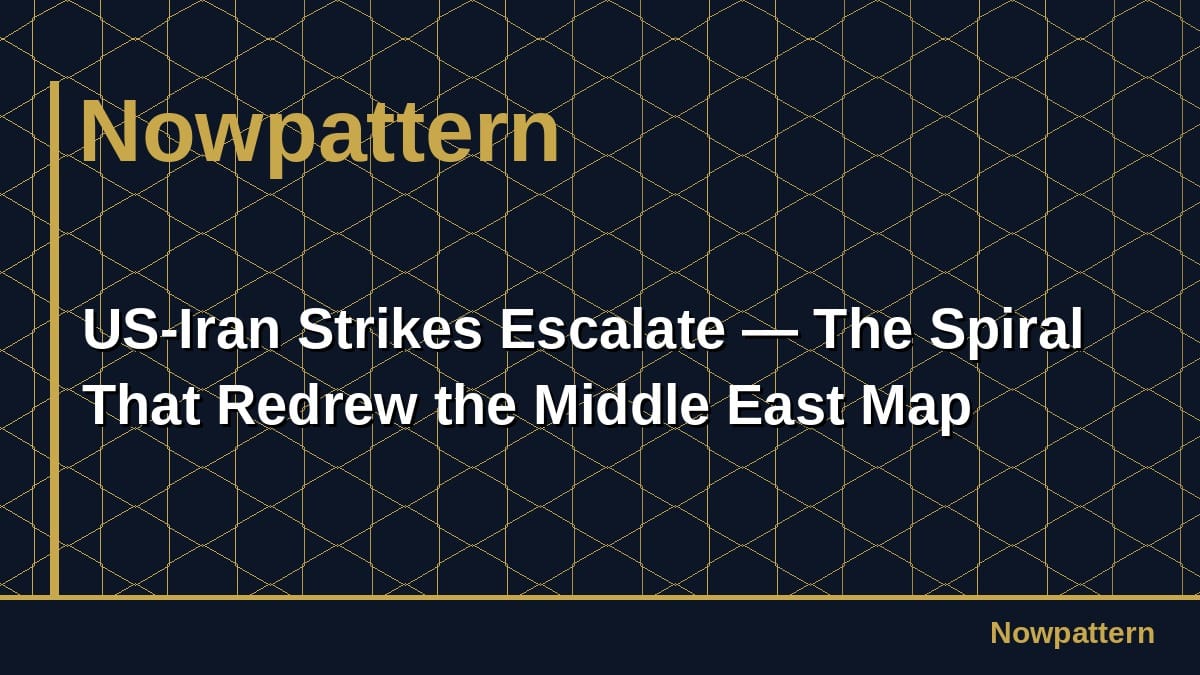 US-Iran Strikes Escalate — The Spiral That Redrew the Middle East Map