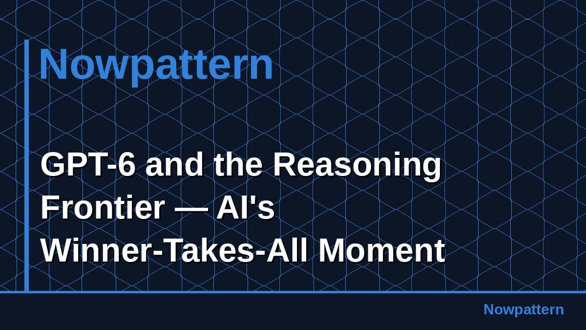GPT-6 and the Reasoning Frontier — AI's Winner-Takes-All Moment