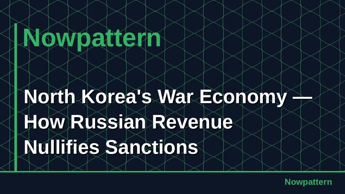 North Korea's War Economy — How Russian Revenue Nullifies Sanctions