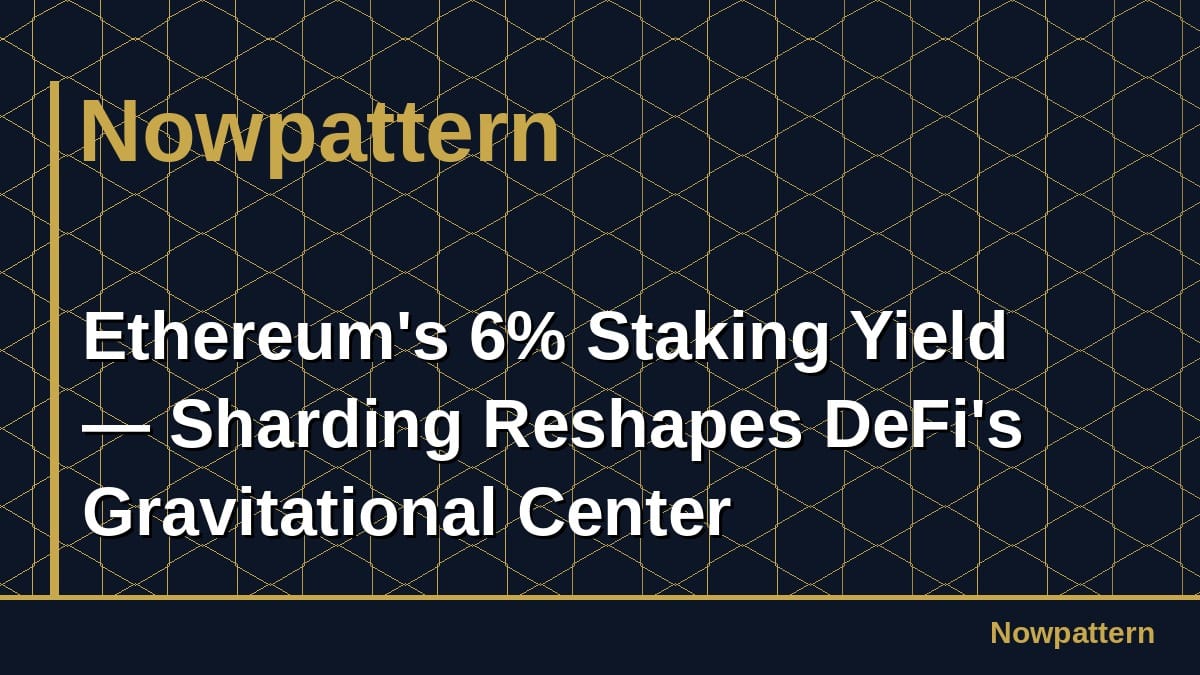 Ethereum's 6% Staking Yield — Sharding Reshapes DeFi's Gravitational Center