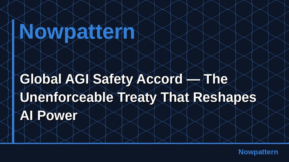 Global AGI Safety Accord — The Unenforceable Treaty That Reshapes AI Power