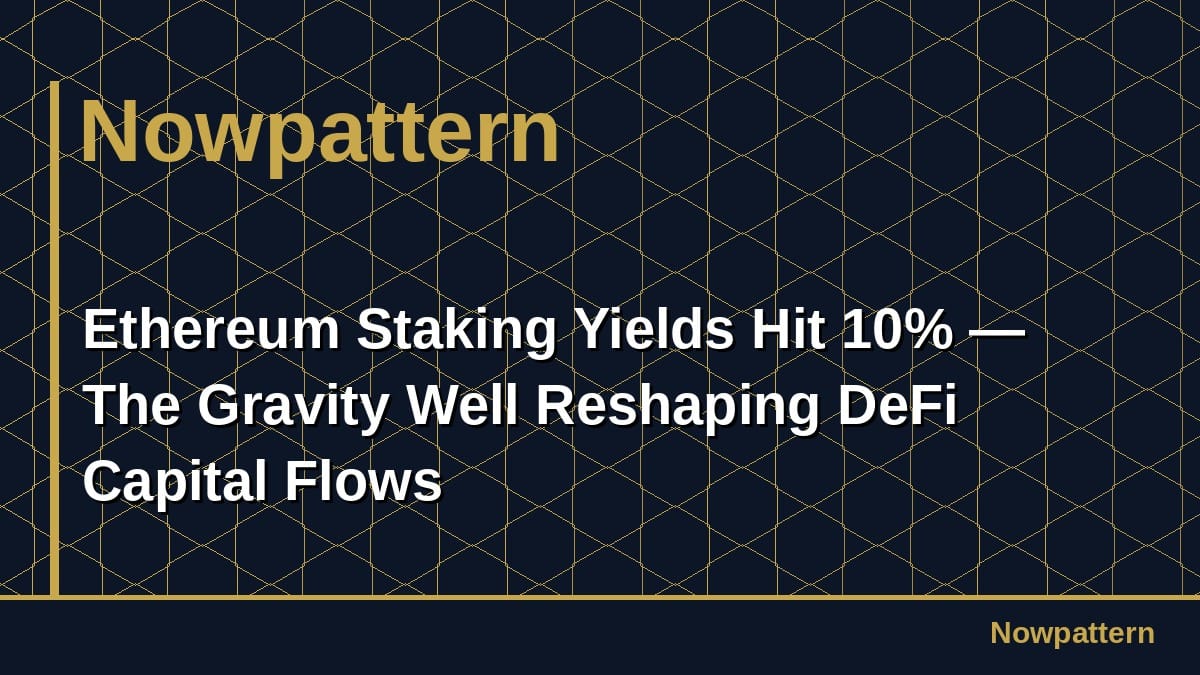 Ethereum Staking Yields Hit 10% — The Gravity Well Reshaping DeFi Capital Flows