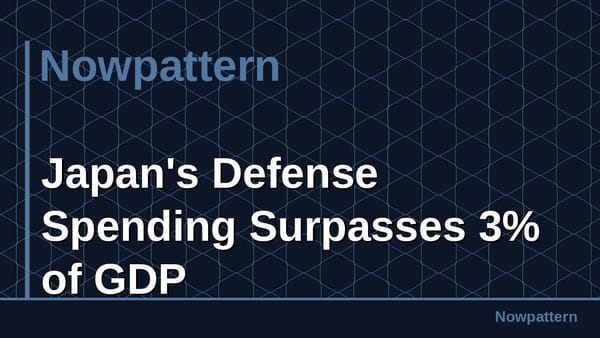 Japan's Defense Spending Surpasses 3% of GDP