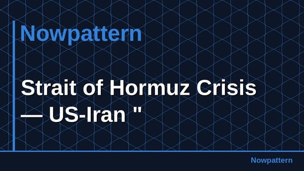 Strait of Hormuz Crisis — US-Iran "