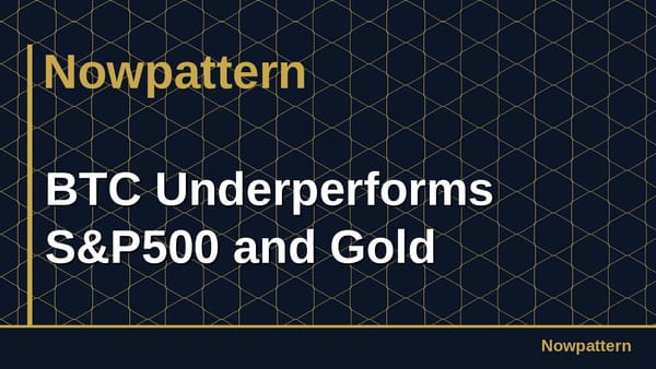 BTC Underperforms S&P500 and Gold