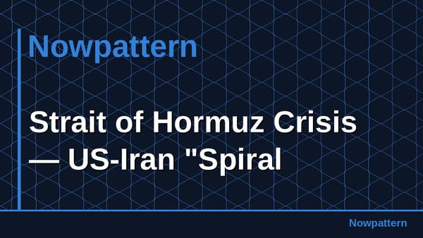 Strait of Hormuz Crisis — US-Iran "Spiral